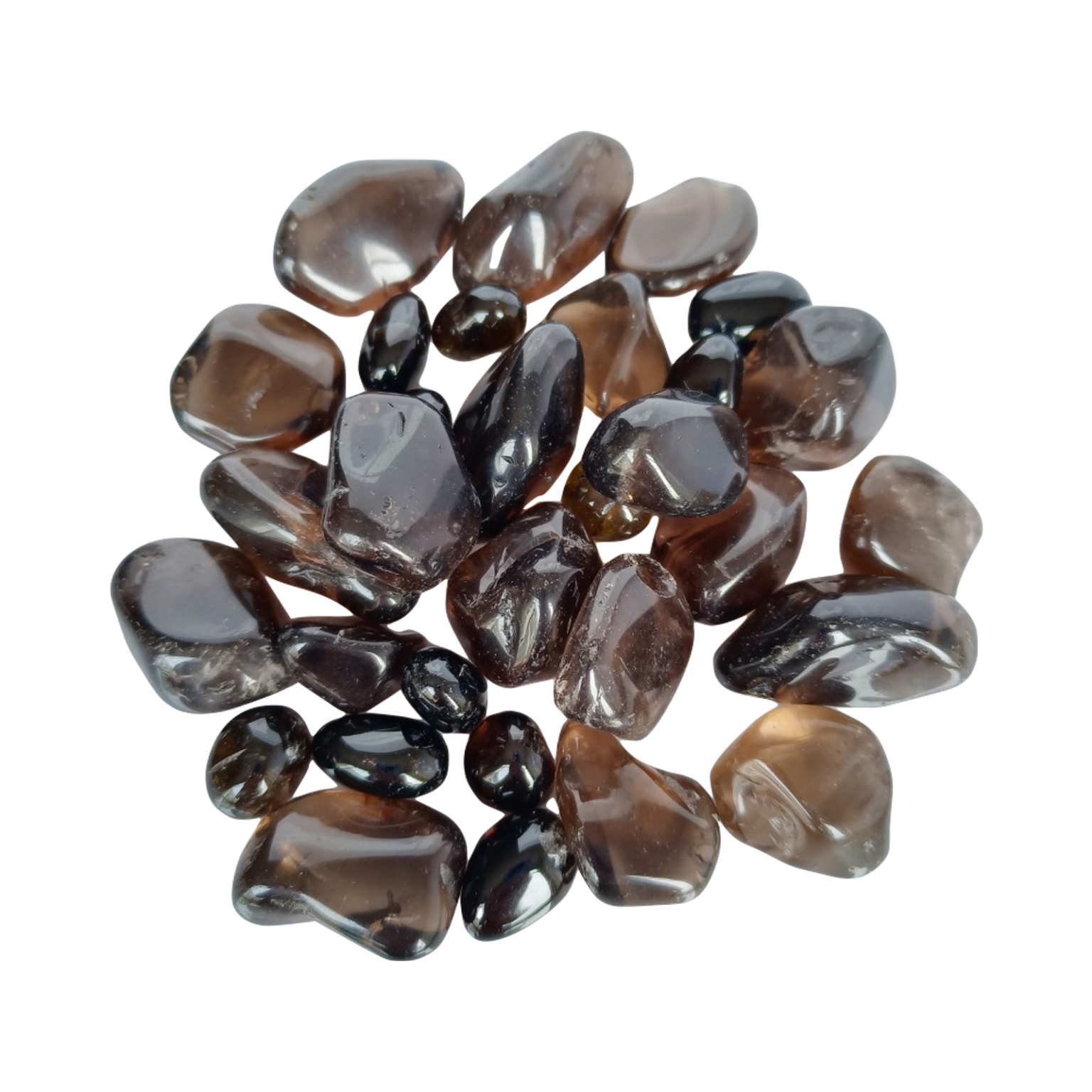 Piedra De Gema Mineral De Cuarzo Ahumado Pulido | Foto Premium