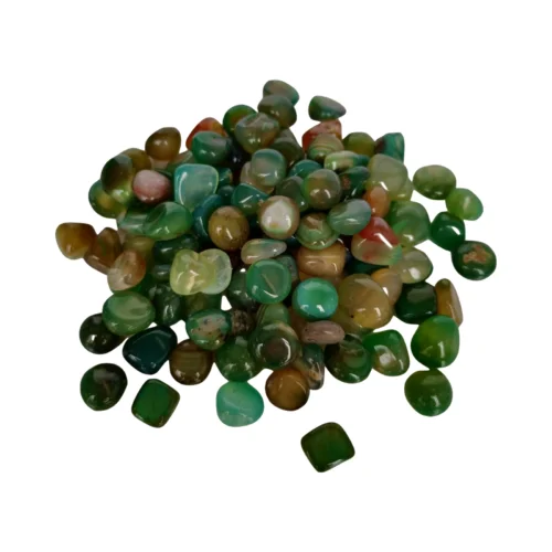Paquete 1/4 Piedra Tamboreada Ágata Verde