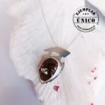 Dije En Plata Con Piedra Ágata de Fuego