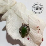 Dije En Plata Con Piedra Jade Africano
