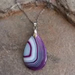 Dije en Piedra Ágata de Colores