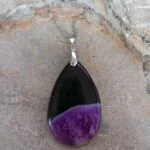 Dije en Piedra Ágata de Colores