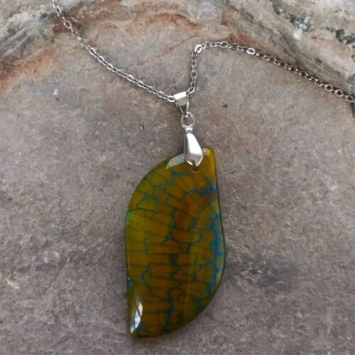 Dije en Piedra Ágata de Colores