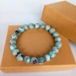 Pulsera en Piedra Larimar Calidad Superior
