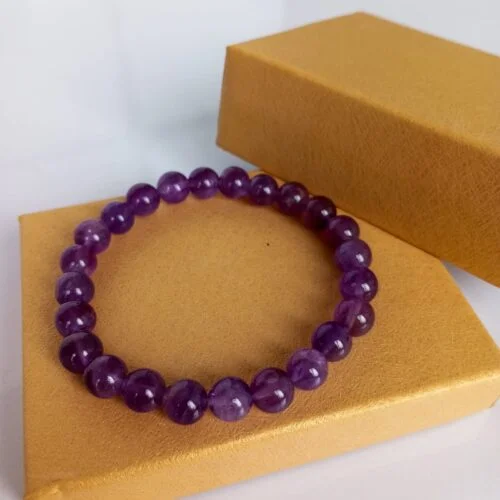 Pulsera en Piedra Amatista Calidad Superior