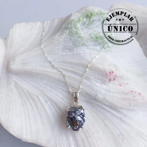 Dije en Plata con Piedra Shungita Elite