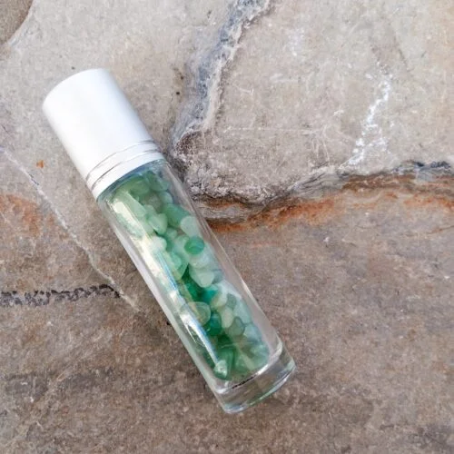 Perfumero con Piedra Aventurina Verde