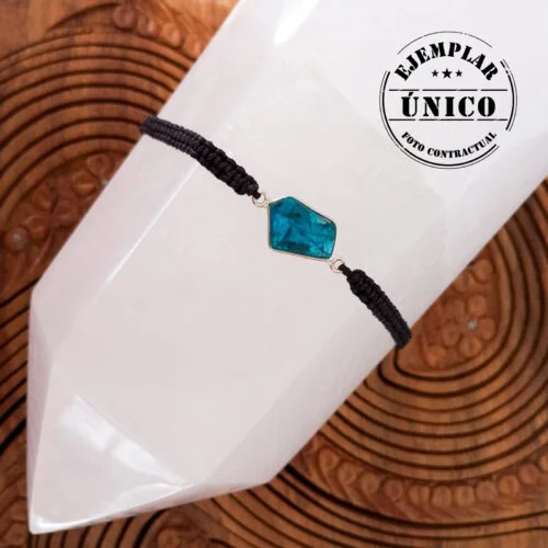 Pulsera Tejida con Piedra Apatita