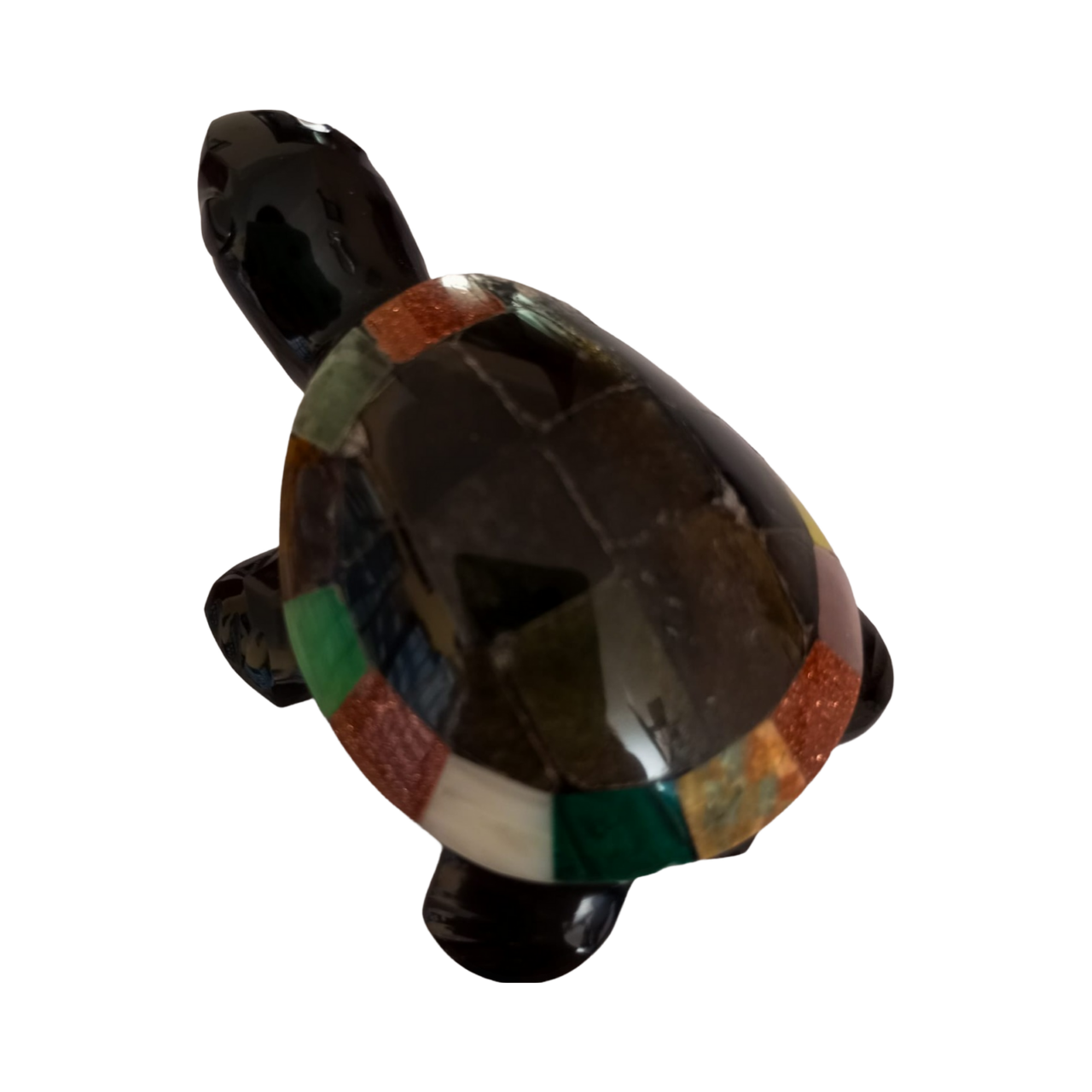 tortuga tallada en piedra obsidiana 1027