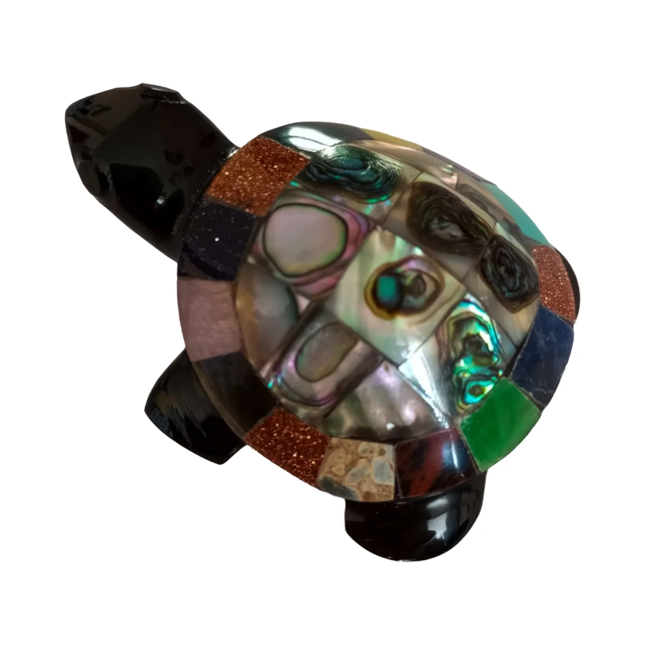 tortuga tallada en piedra obsidiana 1030