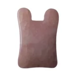 Masajeador Gua Sha en Piedra Cuarzo Rosa