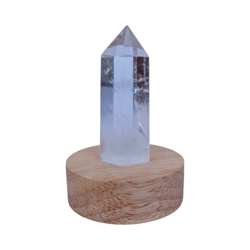 base con luz y obelisco en cuarzo cristal 3124
