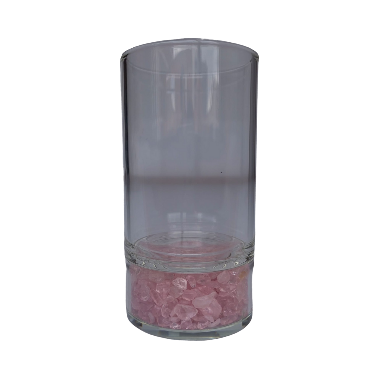 vaso con piedra natural cuarzo rosa 3102