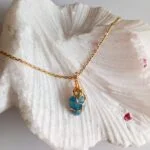 Dije en Oro Golfi con Piedra Aguamarina