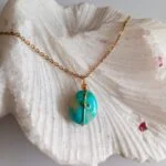 Dije en Oro Golfi con Piedra Turquesa