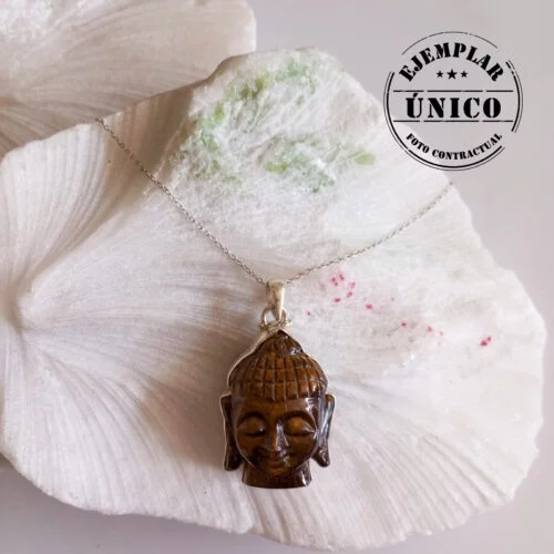 Dije Buda en Plata con Piedra Ojo de Tigre