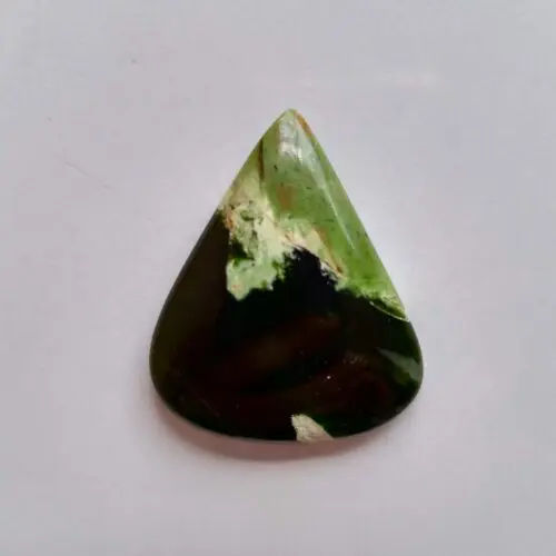 Cabujón Piedra Calcedonia Cromo Verde