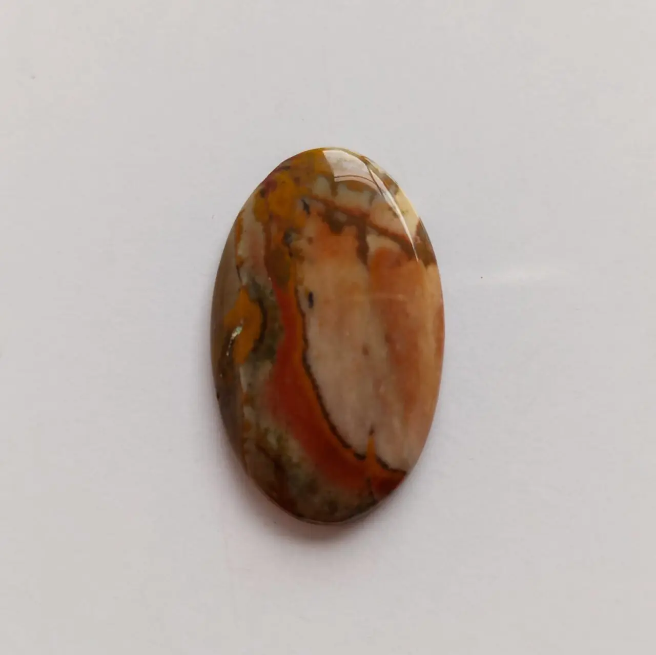 cabujon piedra jaspe policromado 10583