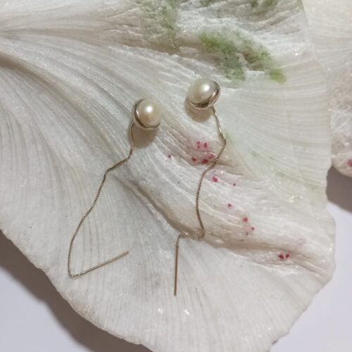 Aretes en Plata con Perla