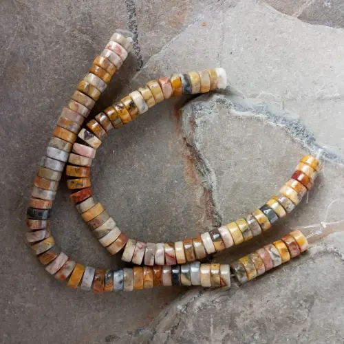 Sarta Forma Disco Liso Piedra Ágata Crazy