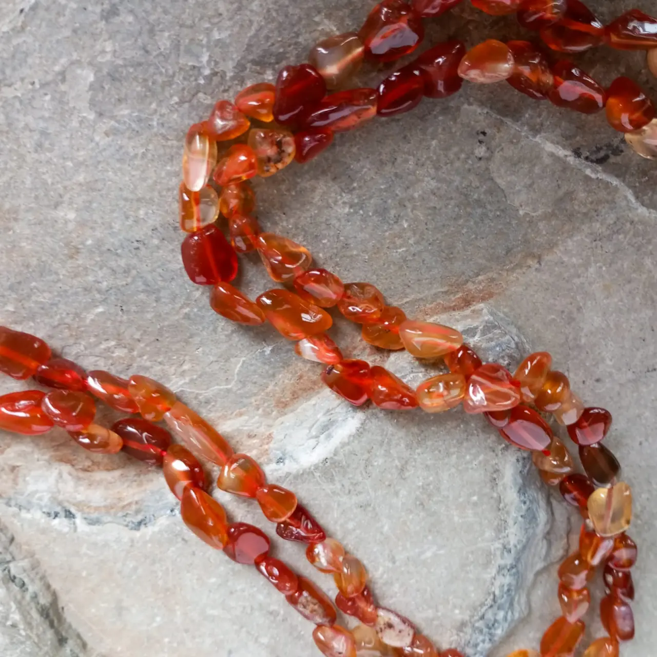 Sarta Forma Nugget Piedra Cornalina