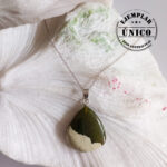 Dije en Plata con Piedra Calcedonia Cromo Verde