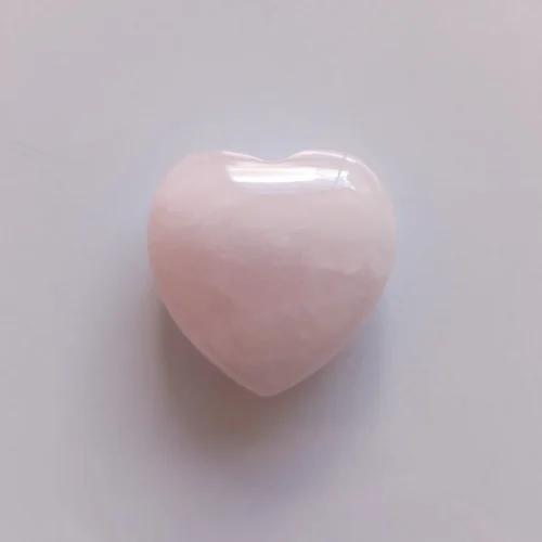 Corazón Popochito Decorativo en Cuarzo Rosa 4CM