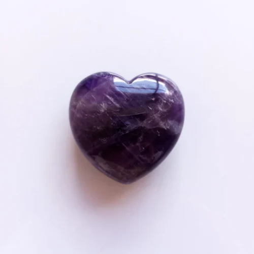 Corazón Popochito Decorativo en Piedra Amatista 4CM