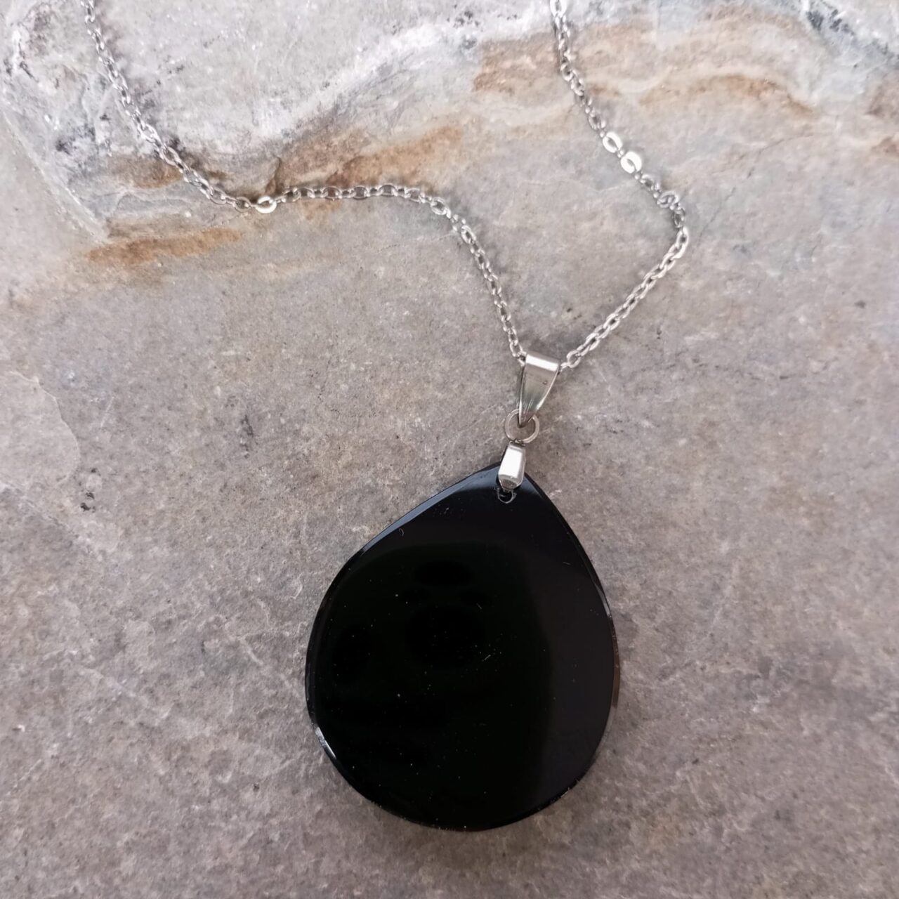 dije en piedra obsidiana 12569