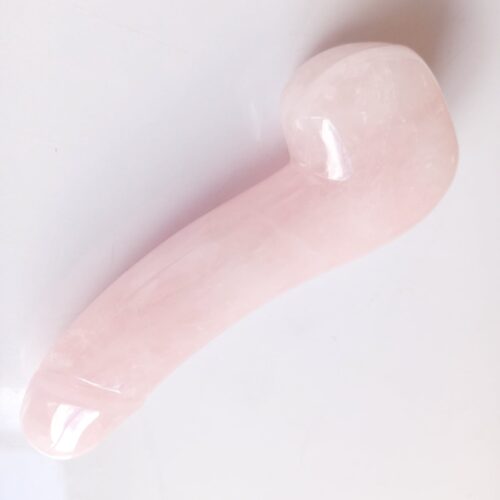 Dildo Tallado en Cuarzo Rosa