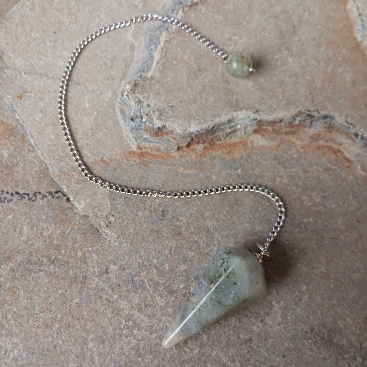 pendulo en piedra agata musgo 12603