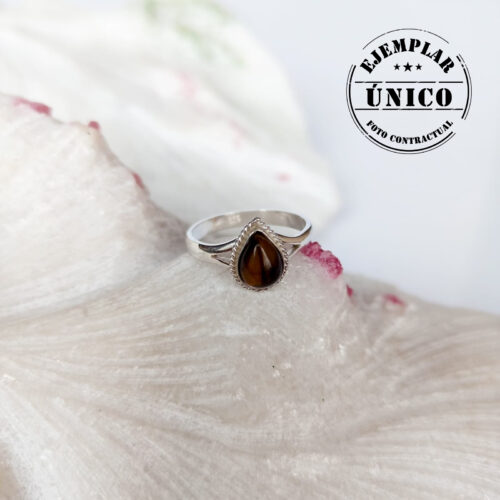 Anillo en Plata con Piedra Ojo de Tigre