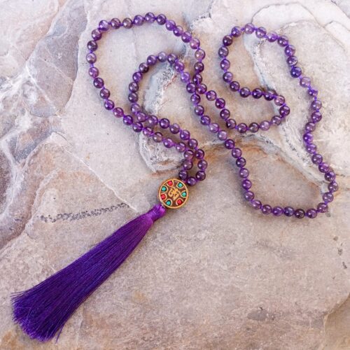 Japa Mala con Piedra Amatista