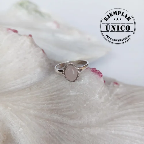 Anillo en Plata con Cuarzo Rosa