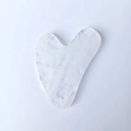 Masajeador Gua Sha en Cuarzo Cristal