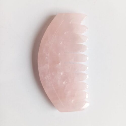 Peine en Piedra Cuarzo Rosa