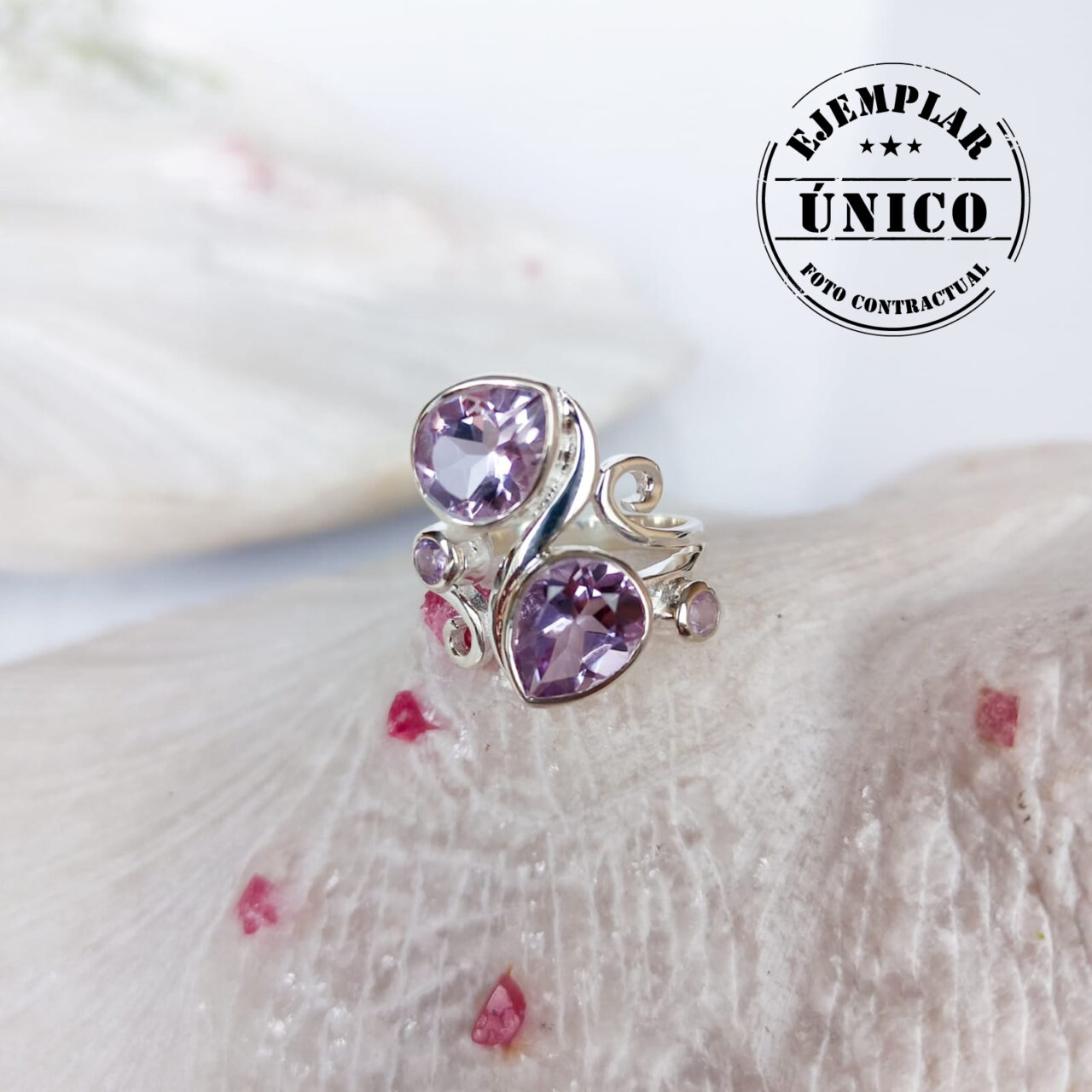 anillo en plata con piedra amatista Productos con sello 2025 84