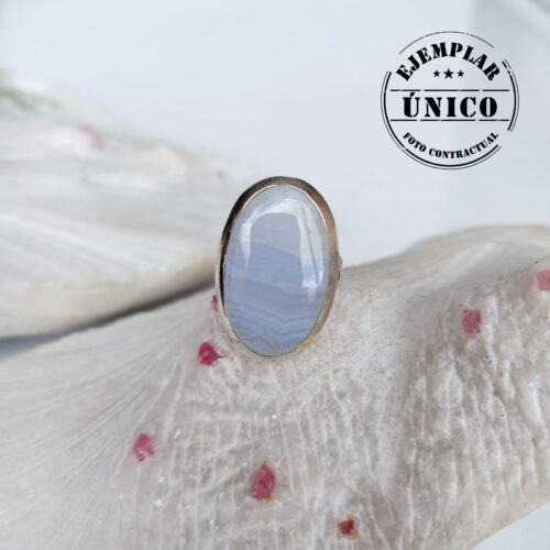 Anillo en Plata con Piedra Calcedonia