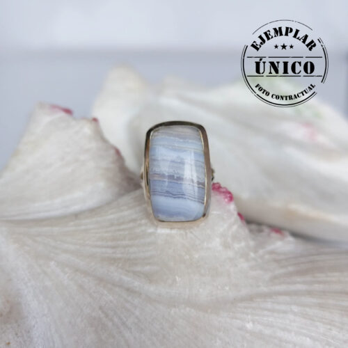 Anillo en Plata con Piedra Calcedonia