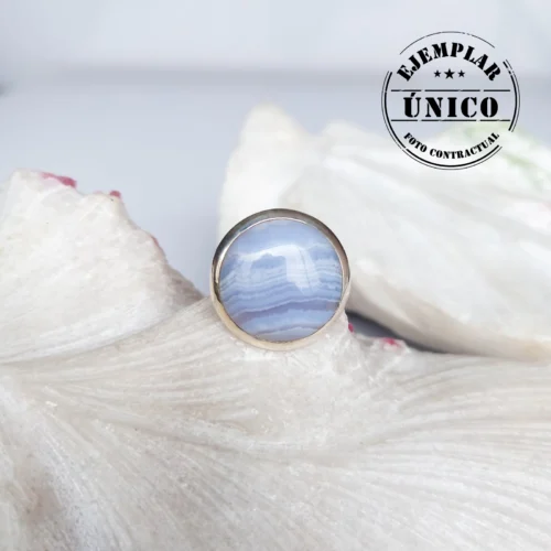 Anillo en Plata con Piedra Calcedonia