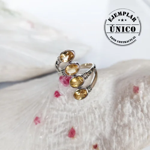 Anillo en Plata con Piedra Citrino