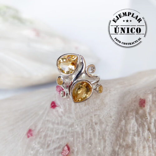 Anillo en Plata con Piedra Citrino