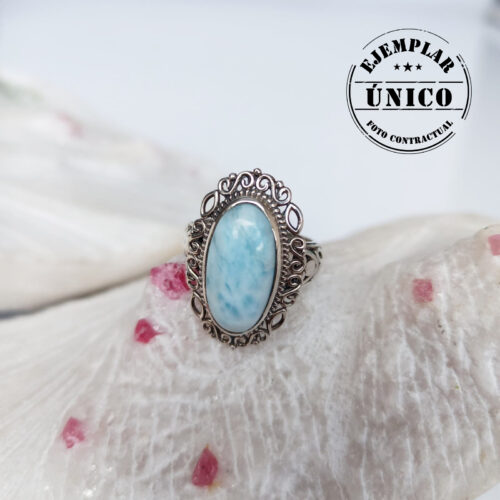 Anillo en Plata con Piedra Larimar