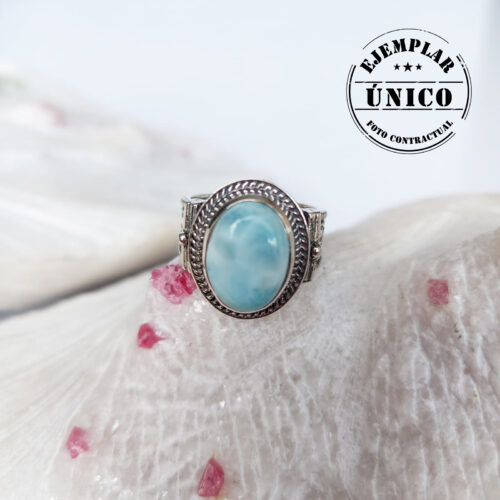 Anillo en Plata con Piedra Larimar