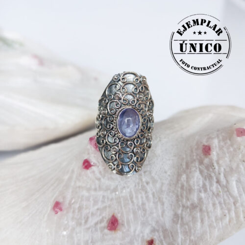 Anillo en Plata con Piedra Tanzanita