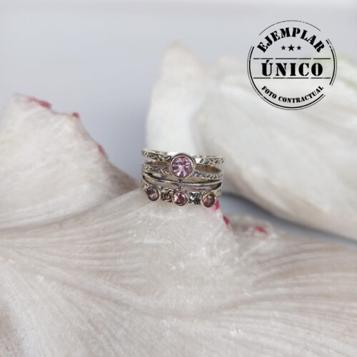 Anillo en Plata con Piedra Turmalina Rosa