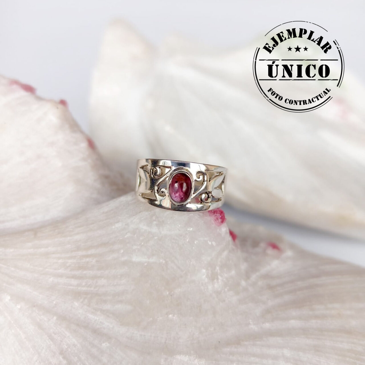 anillo en plata con piedra turmalina sandia Productos con sello 2025 106