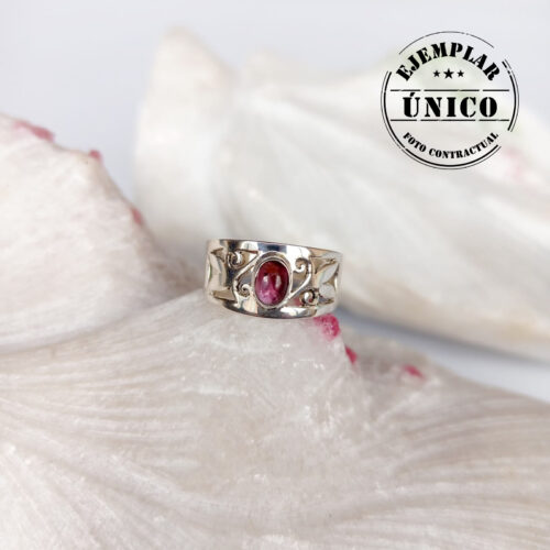 Anillo en Plata con Piedra Turmalina Sandía