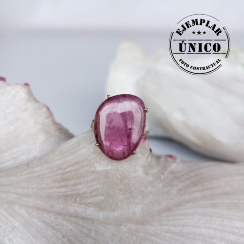 Anillo en Plata con Piedra Turmalina Sandía