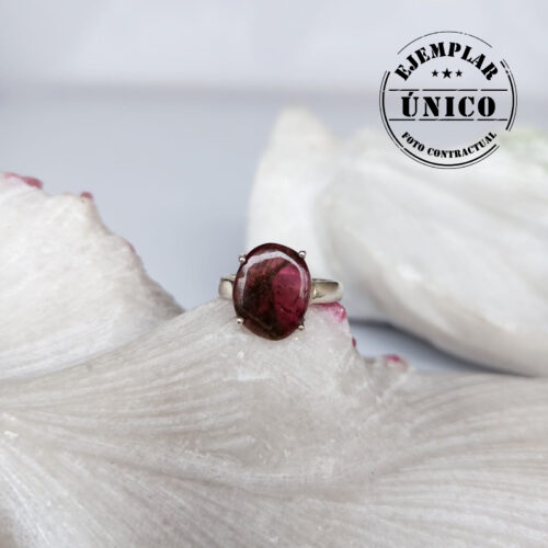 Anillo en Plata con Piedra Turmalina Sandía